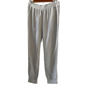 Faherty Arlie Day Linen Blend Jogger Pant In Stone Gray/Green Size L